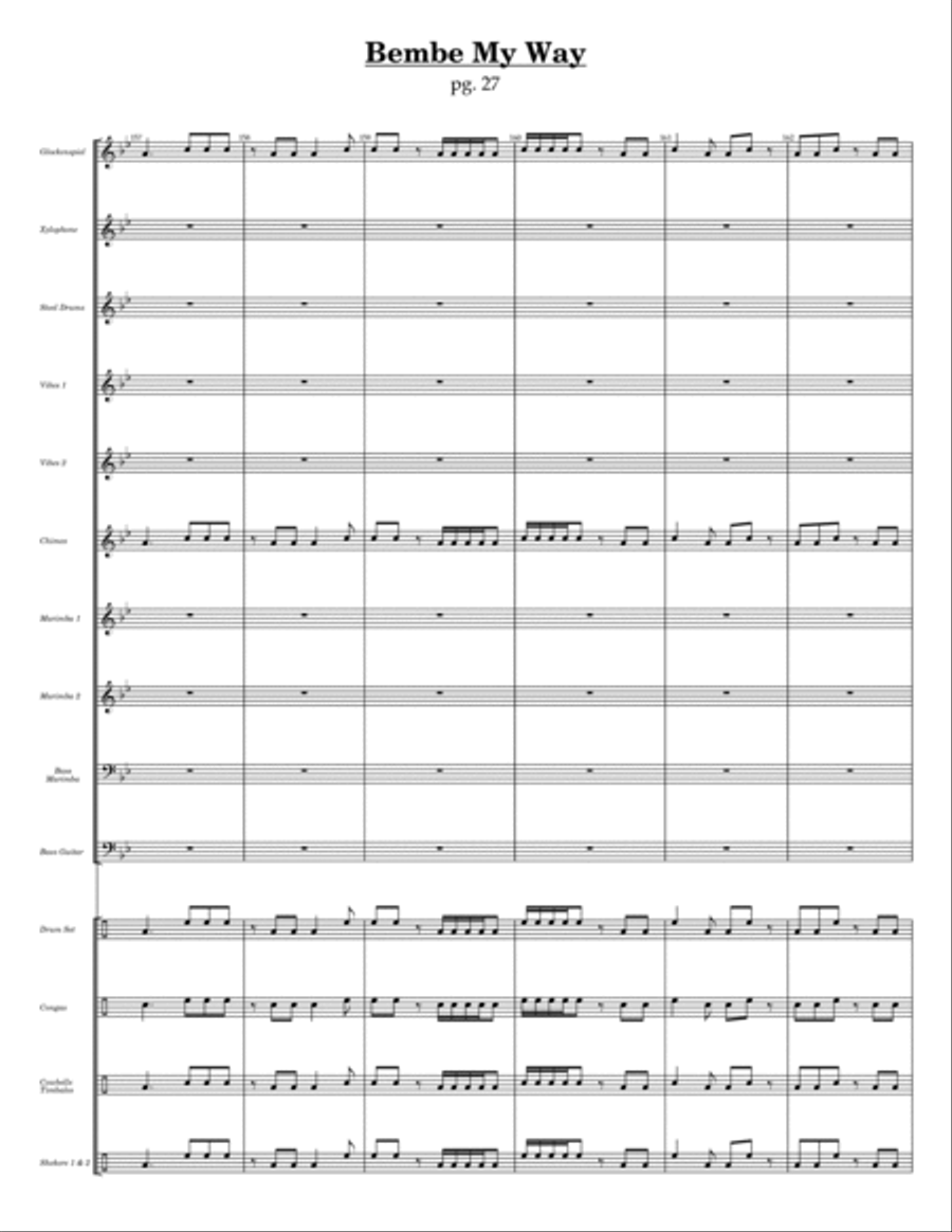 Bembe My Way Percussion Ensemble scores gallery preview page 14