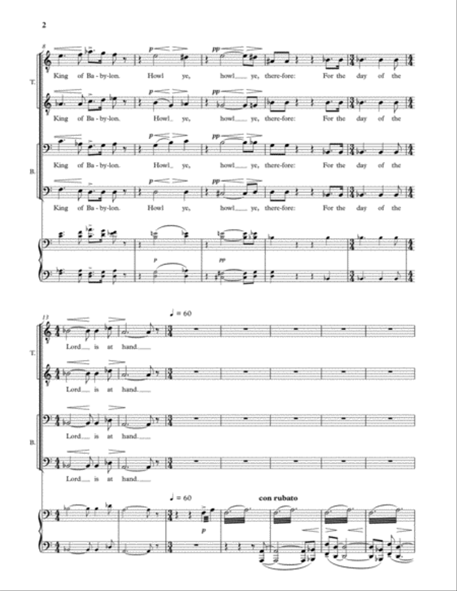 Belshazzar's Feast 4-Part scores gallery preview page 3
