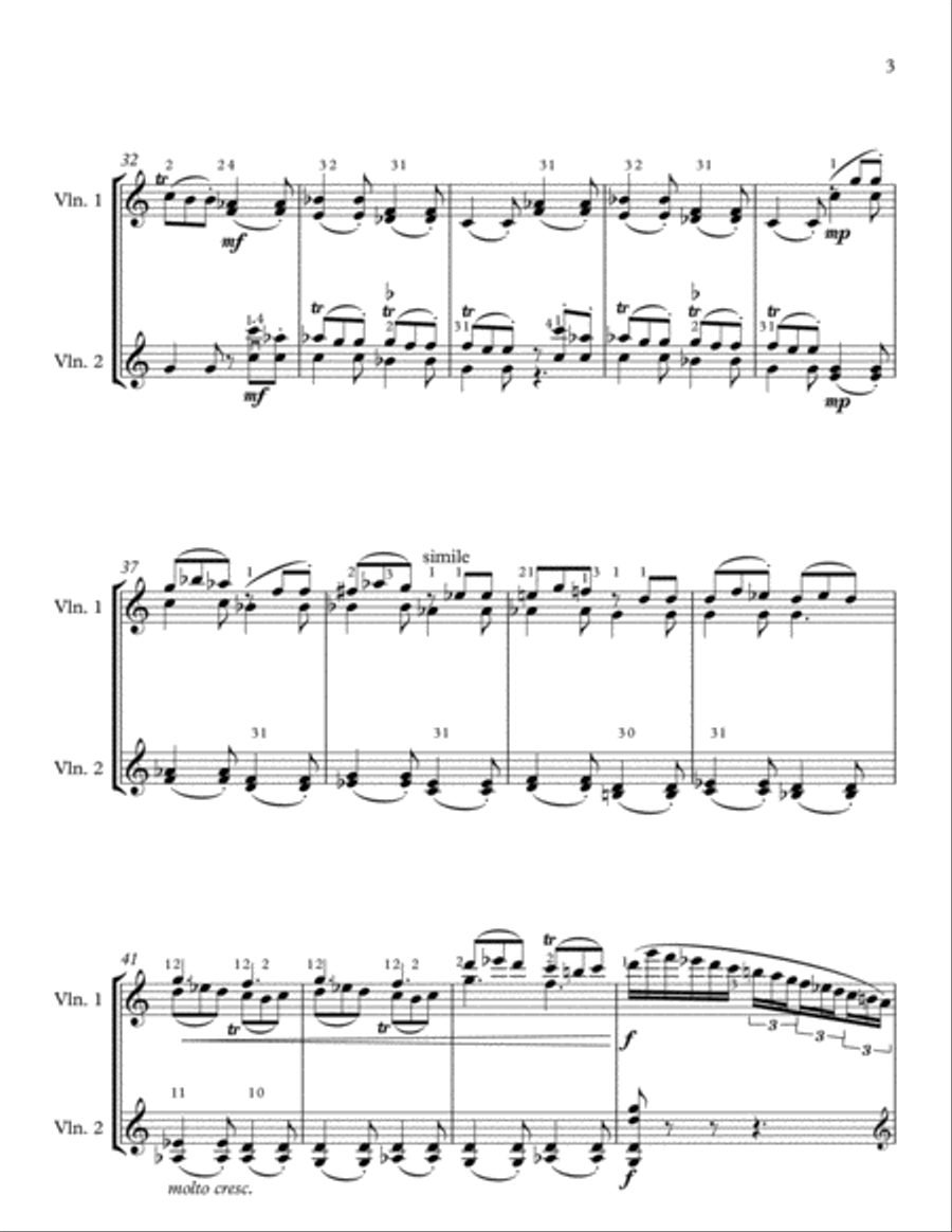 D. Scarlatti Sonata in C K.159 for two violins String Duet scores gallery preview page 3