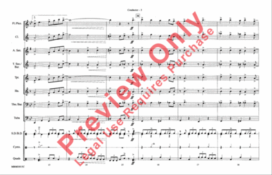 Santa Claus Is Coming to Town Marching Band scores gallery preview page 4