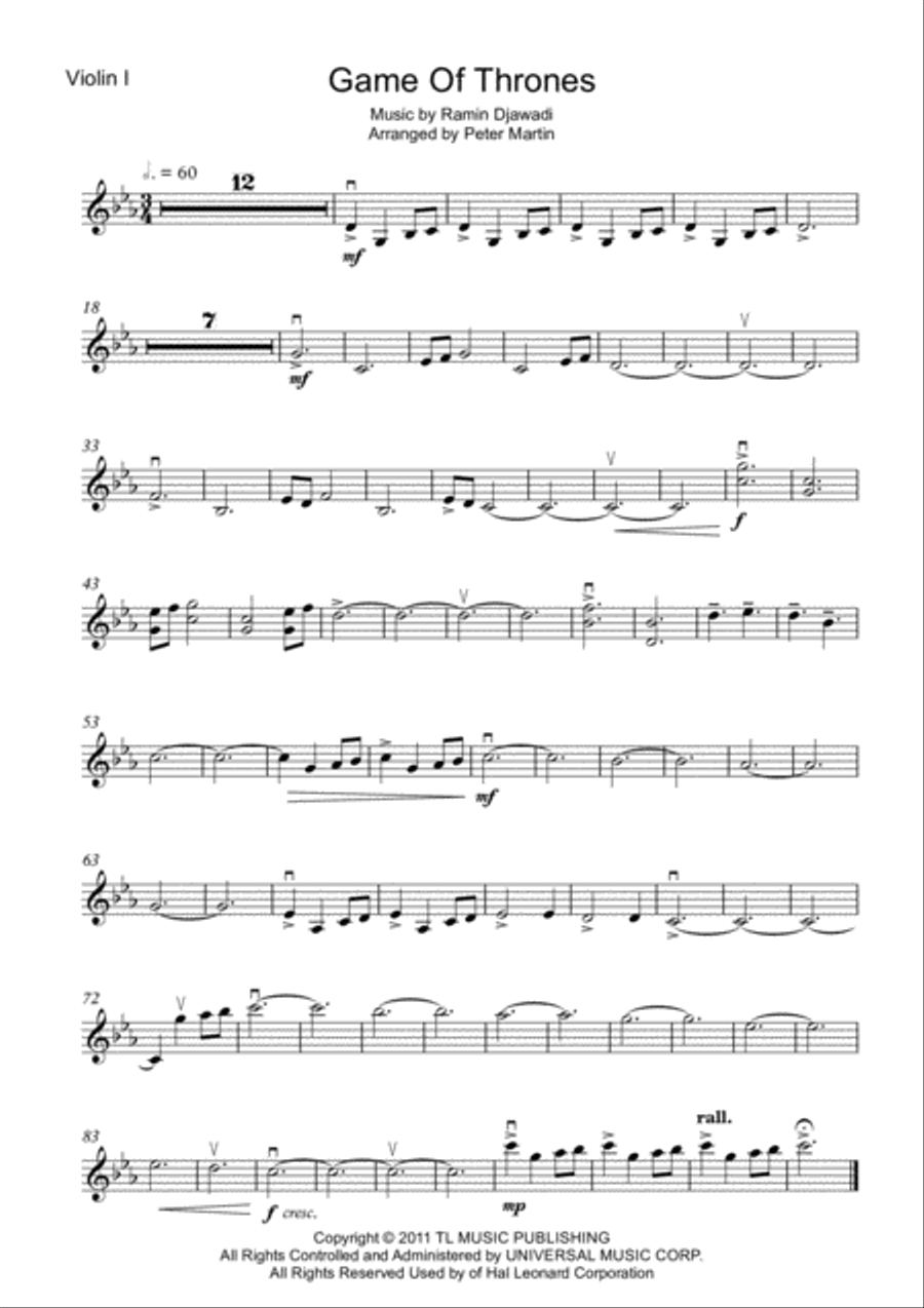 Game Of Thrones String Quartet scores gallery preview page 3
