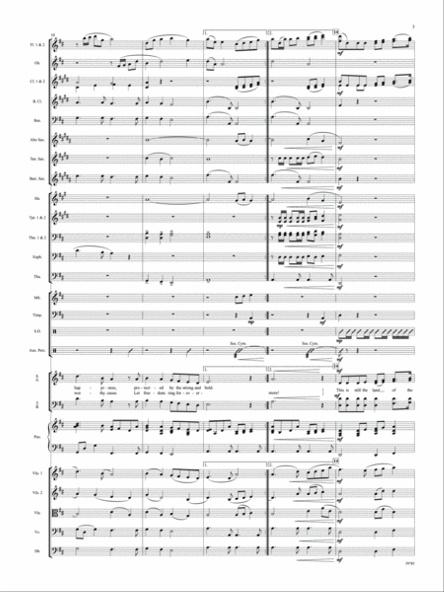 Land of the Free: Score Choir scores gallery preview page 3