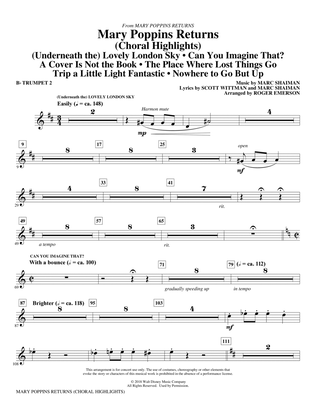 Mary Poppins Returns (Choral Highlights) (arr. Roger Emerson) - Bb Trumpet 2