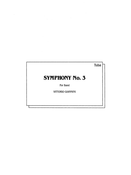 Symphony No. 3 for Band: Tuba