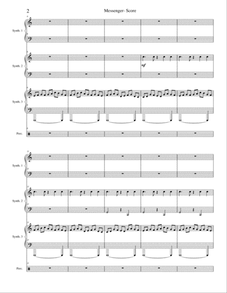 Messenger from Space Probes Drum Set scores gallery preview page 2