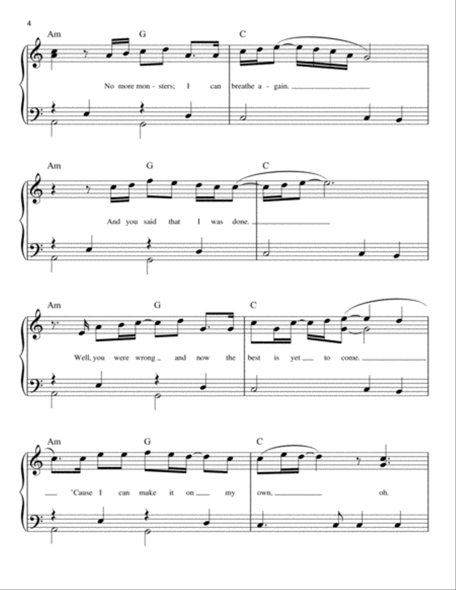 Praying Easy Piano scores gallery preview page 4