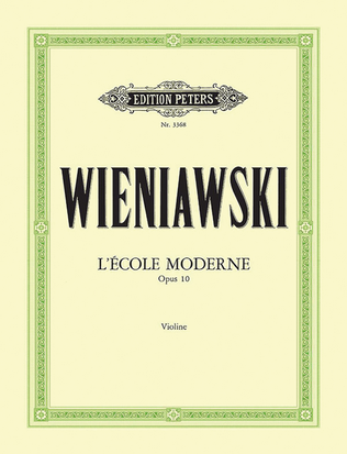Book cover for L'École moderne Op. 10 -- Études-Caprices for Violin