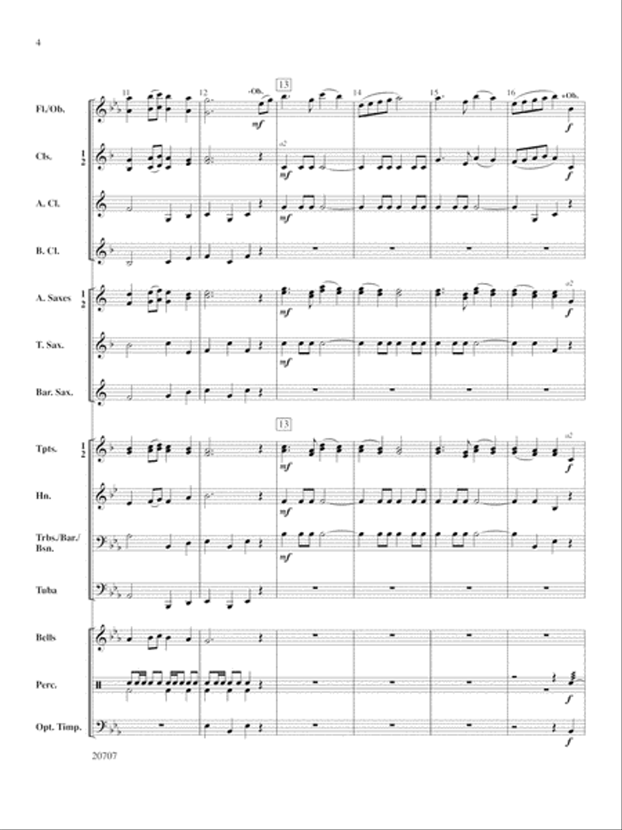 A Christmas Sampler: Score Concert Band scores gallery preview page 4