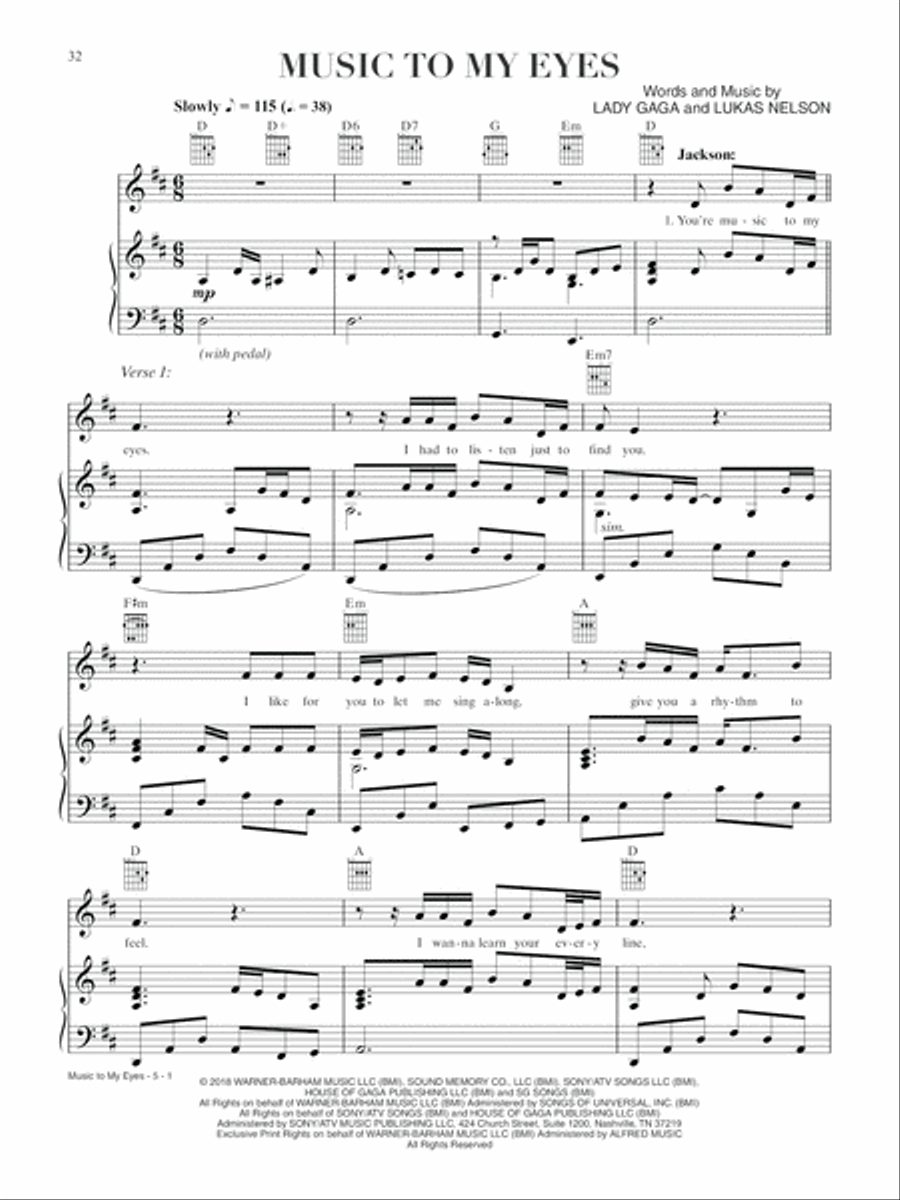 A Star Is Born A Star Is Born Piano, Vocal, Guitar scores gallery preview page 5