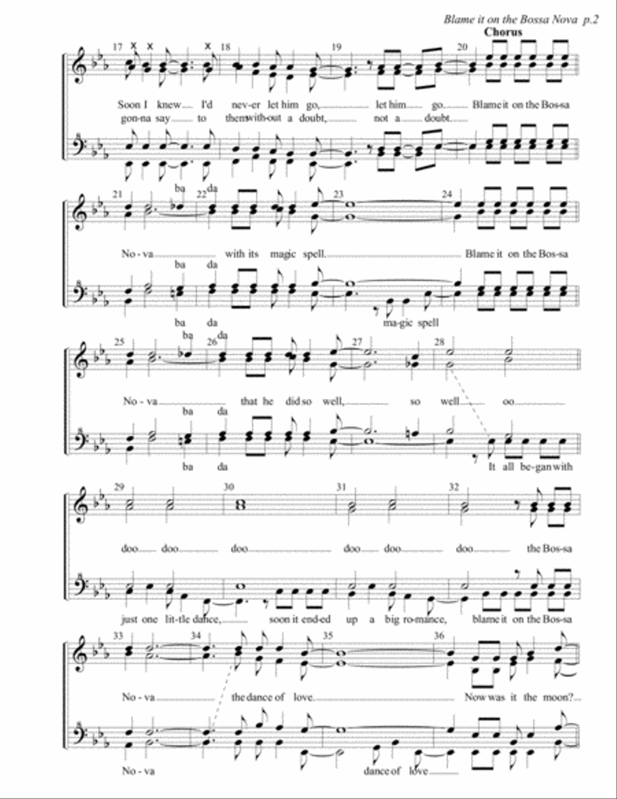 Blame It On The Bossa Nova SSAA scores gallery preview page 2