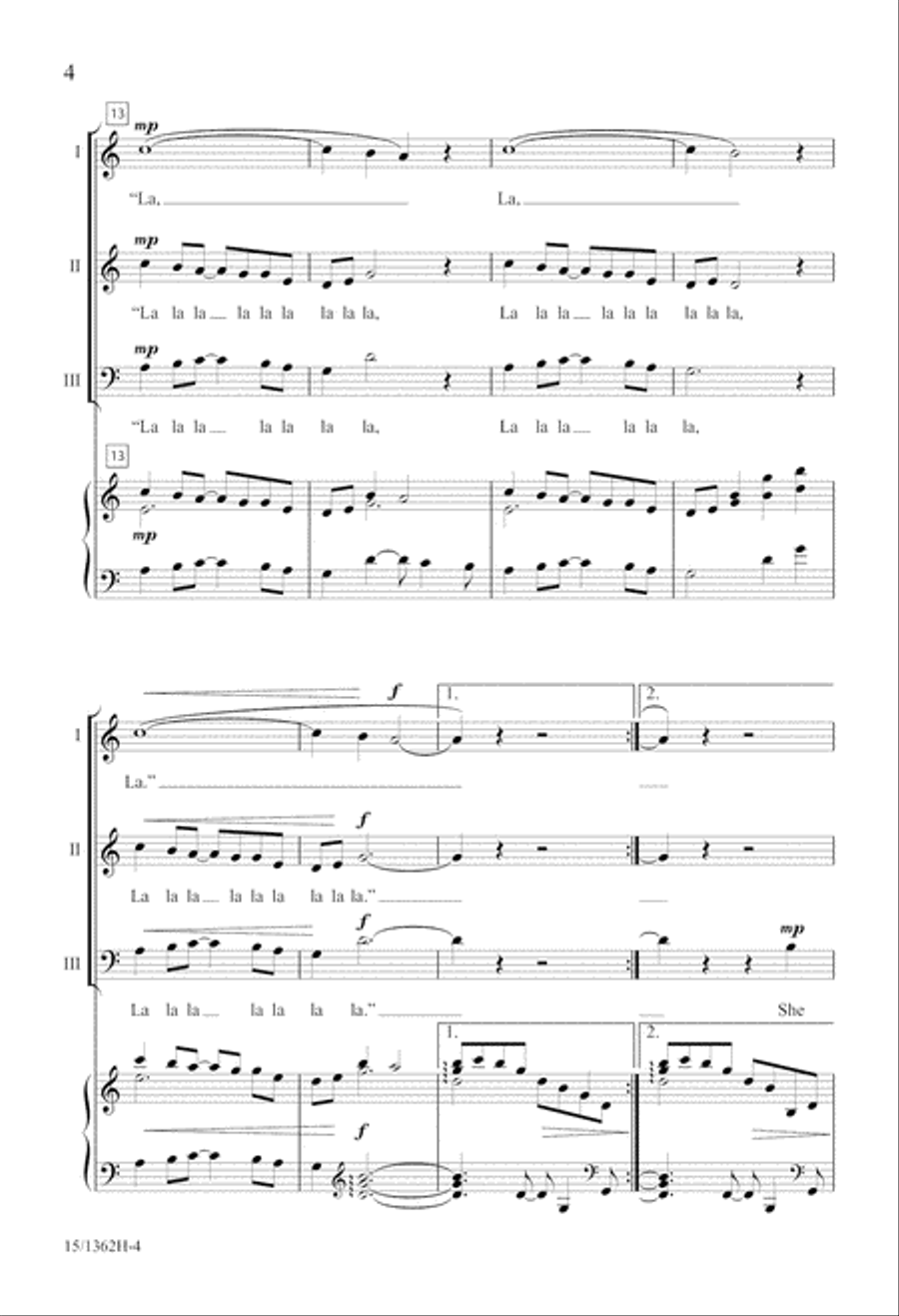 She Sings... She Sings... 3-Part scores gallery preview page 4