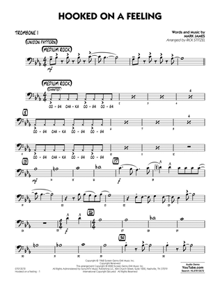Book cover for Hooked On A Feeling (arr. Rick Stitzel) - Trombone 1