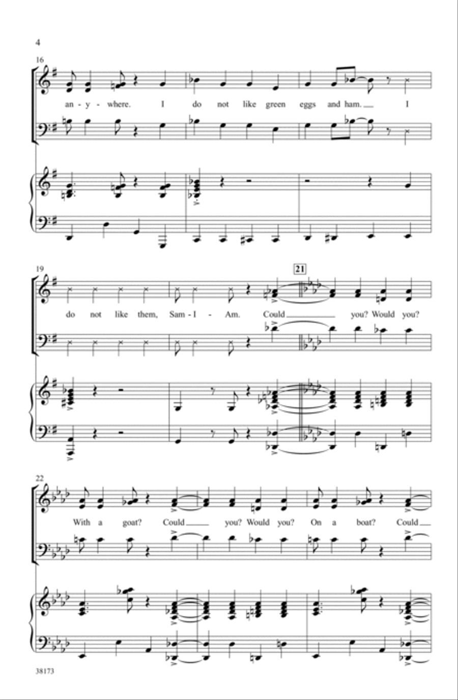 Green Eggs and Ham - SoundTrax CD (CD only) Choir scores gallery preview page 4