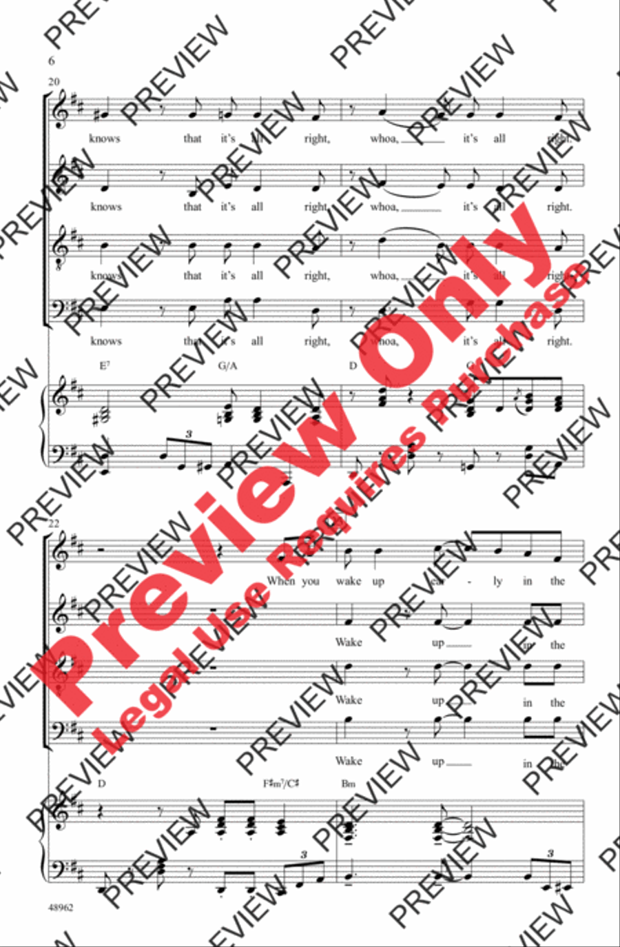 It's All Right 4-Part scores gallery preview page 6