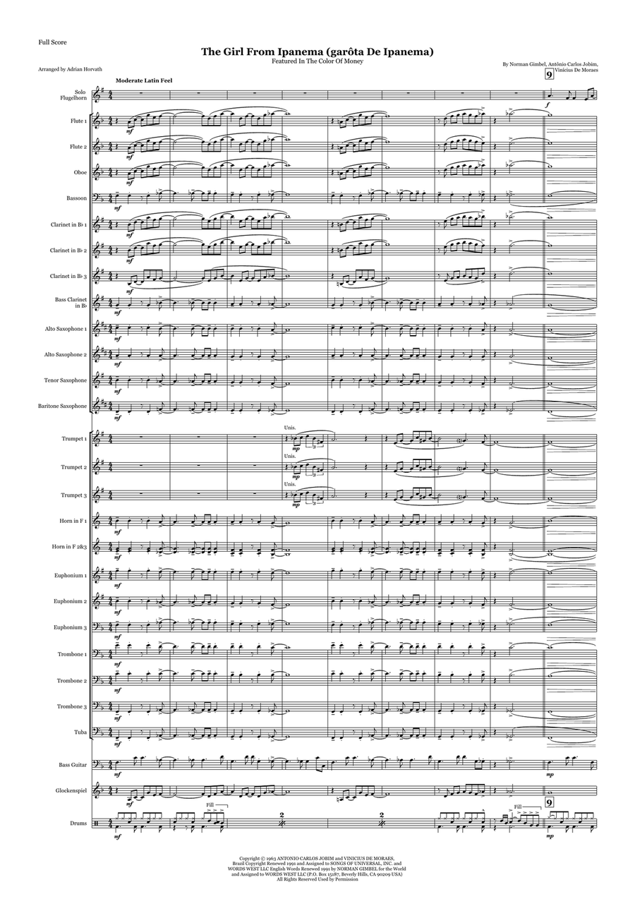 The Girl From Ipanema (garôta De Ipanema) The Girl From Ipanema (garôta De Ipanema) Concert Band scores gallery preview page 3