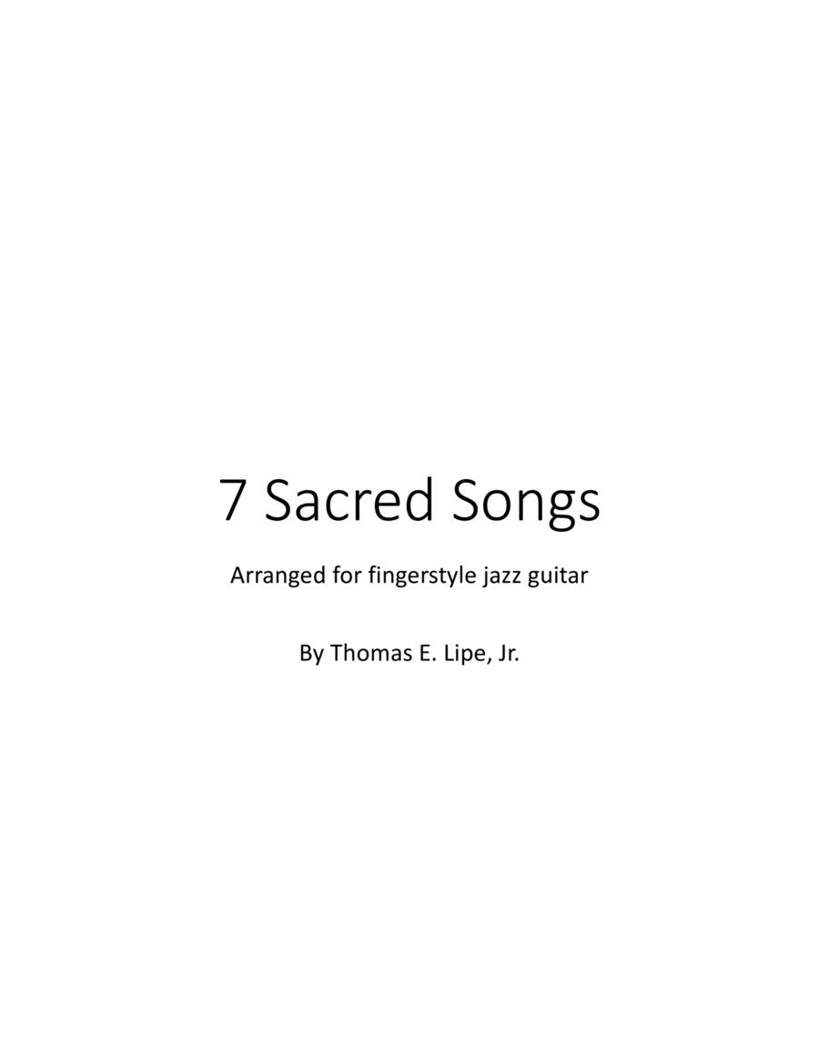 Seven Sacred Songs for Fingerstyle Jazz Guitar Electric Guitar scores gallery preview page 1