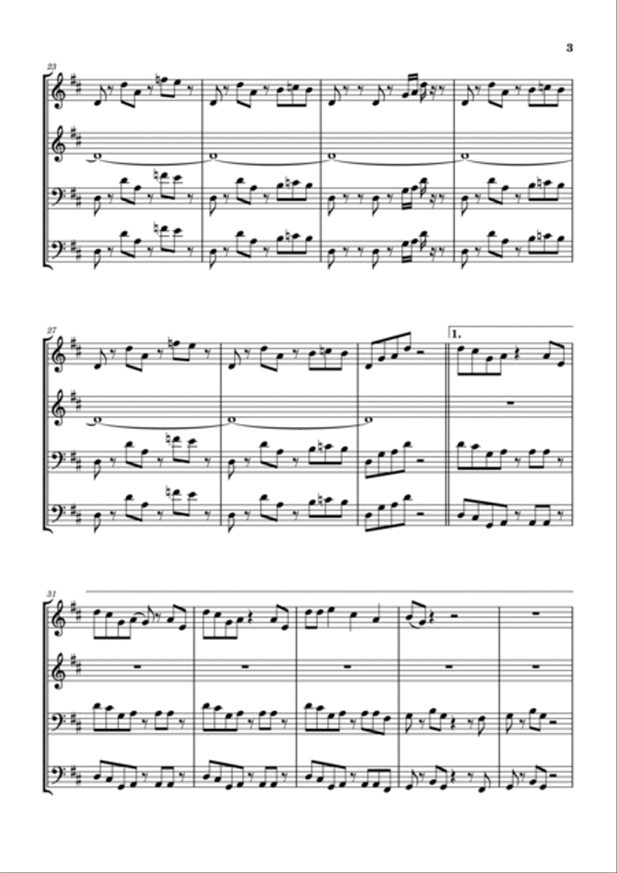 Cars Brass Ensemble scores gallery preview page 4