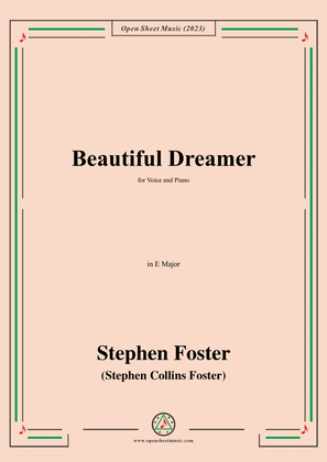 Book cover for S. Foster-Beautiful Dreamer,in E Major