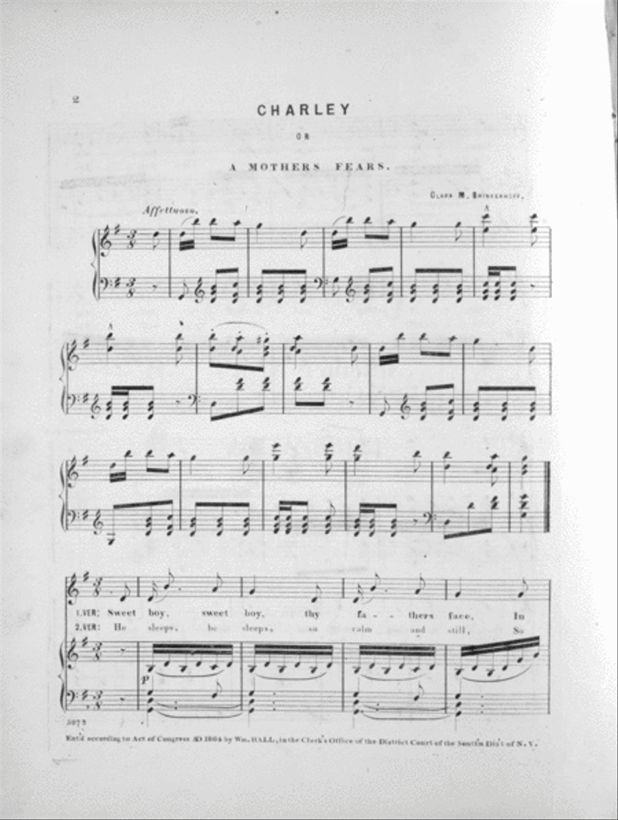 Charley, or, A Mother's Fears. Romanza Voice scores gallery preview page 2