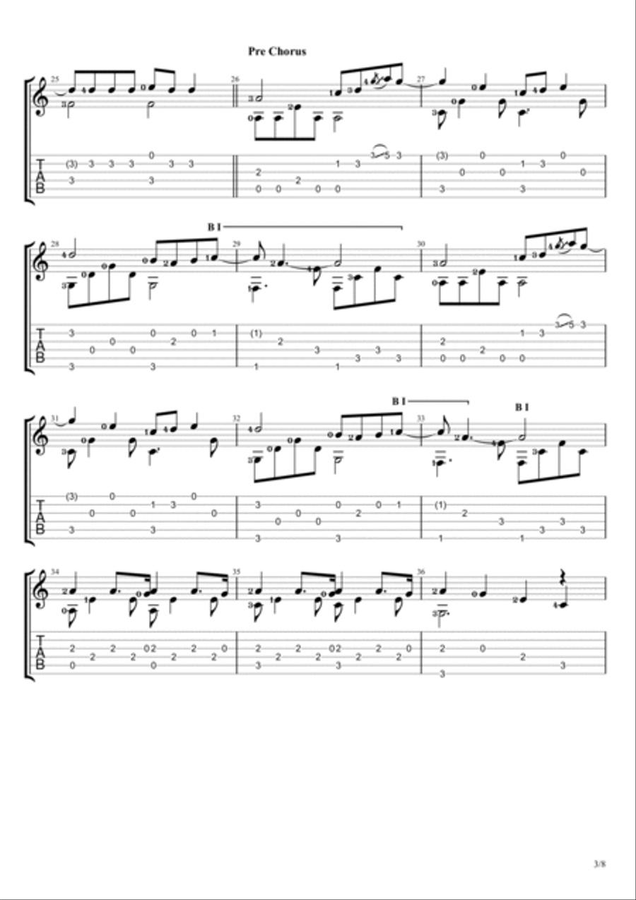 Counting Stars Guitar Solo scores gallery preview page 3