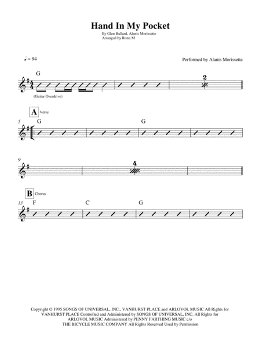 Hand In My Pocket Small Ensemble scores gallery preview page 2