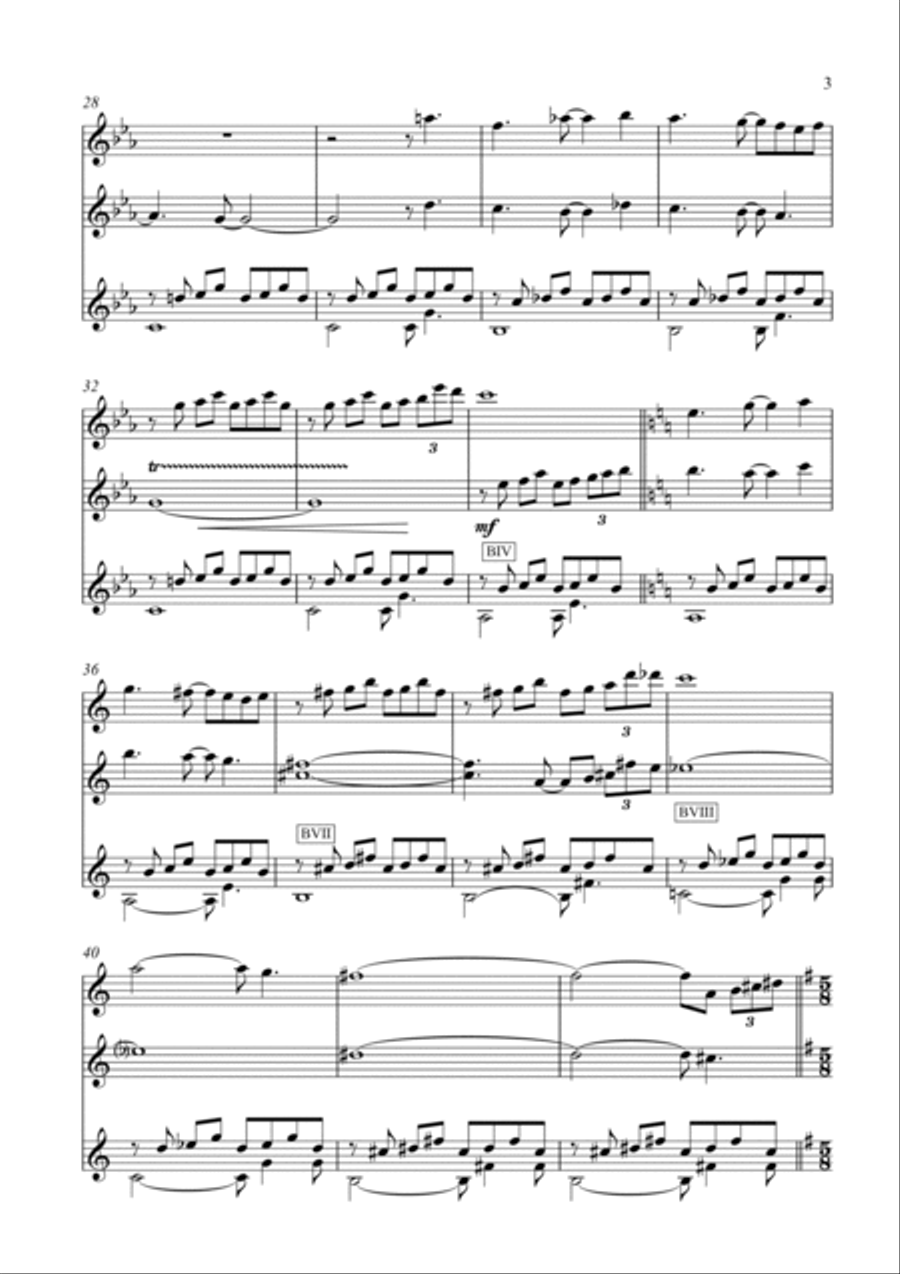 Trio Flute-Violin-Guitar Small Ensemble scores gallery preview page 3