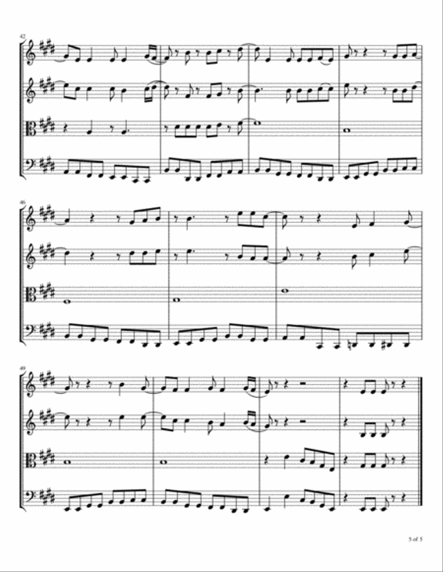 Can You (point Your Finger & Do The Twist) String Quartet scores gallery preview page 6