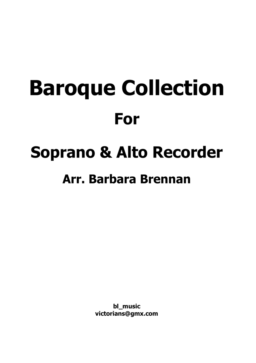 Baroque Collection for Soprano and Alto Recorder