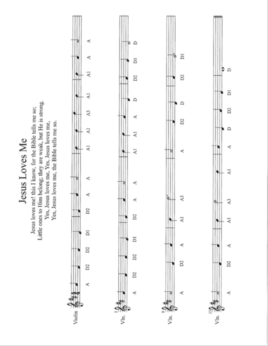 10 Simple Hymns for Violin Violin Solo scores gallery preview page 5