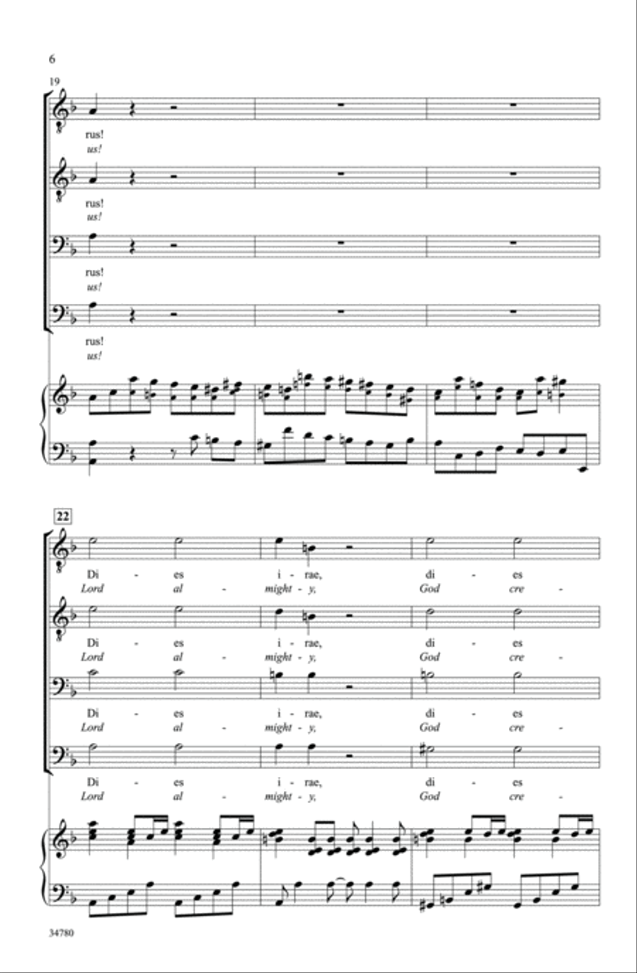 Dies Irae (from Requiem) TTBB scores gallery preview page 5