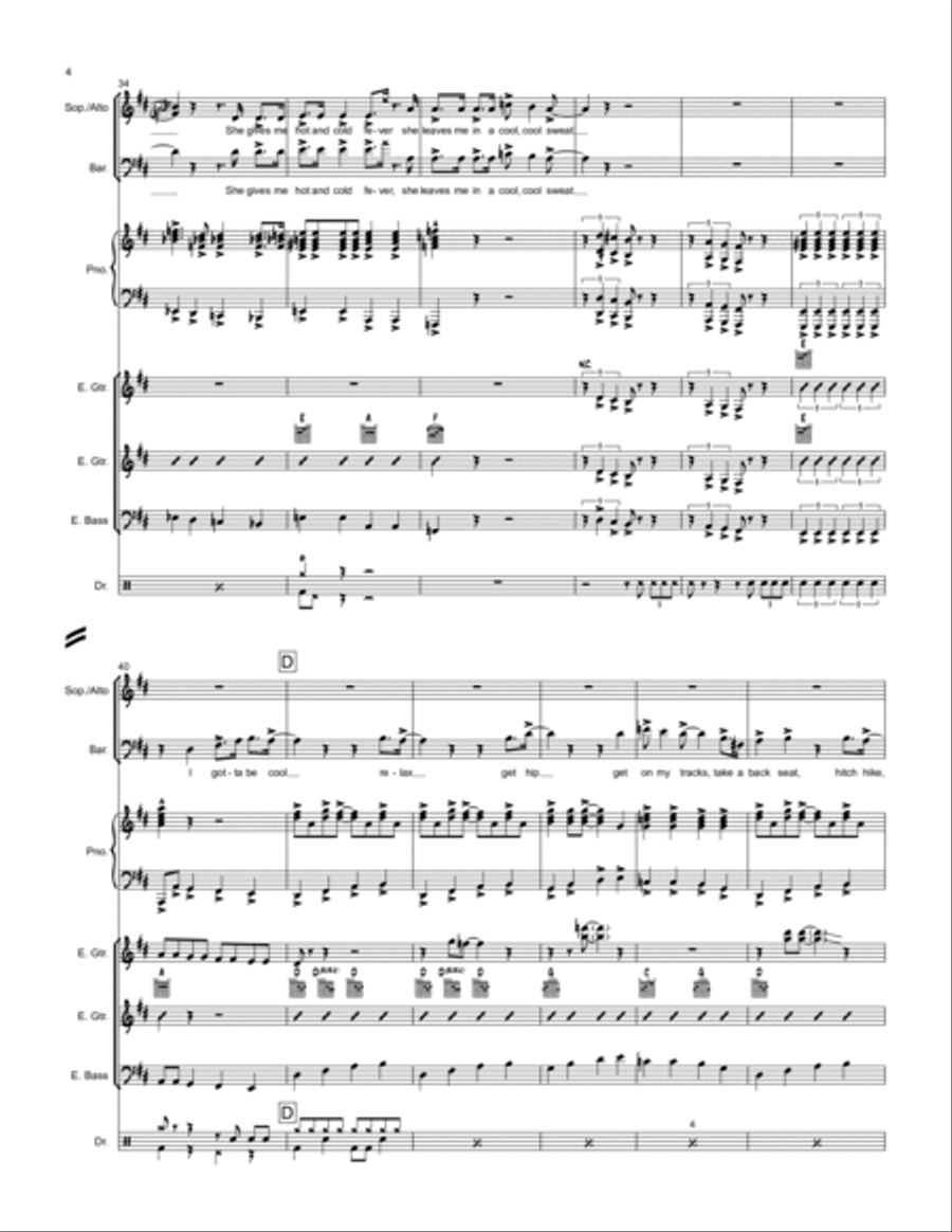 Crazy Little Thing Called Love 3-Part scores gallery preview page 4