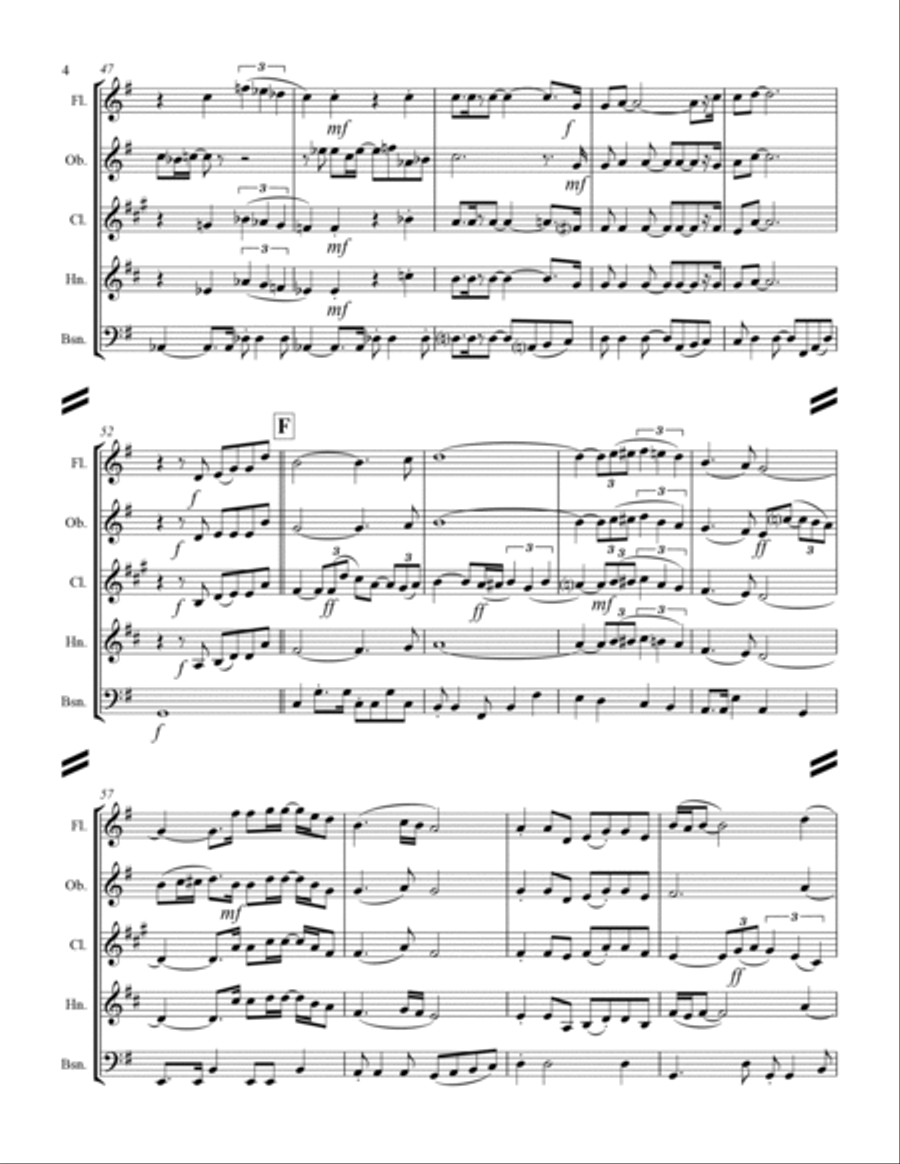 We've Only Just Begun Woodwind Quintet scores gallery preview page 5