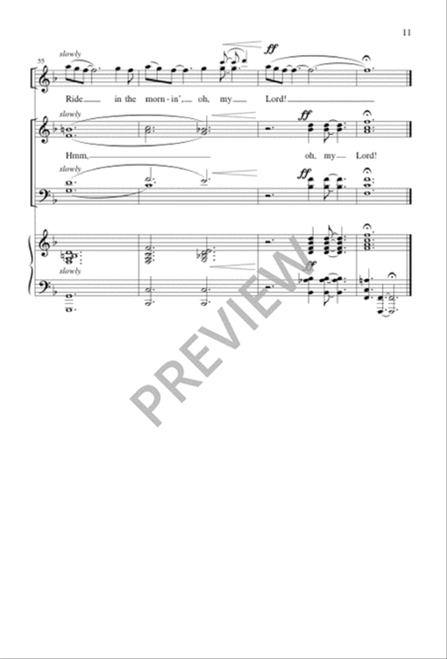 Ride Up in the Chariot 4-Part scores gallery preview page 11
