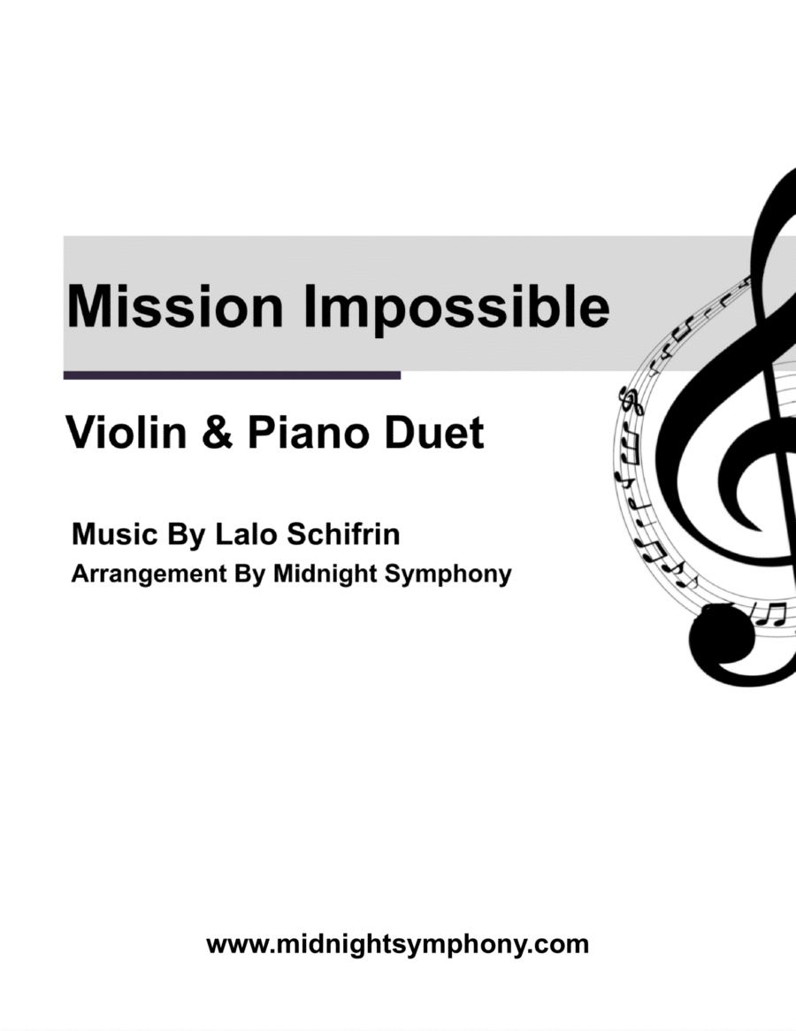 Mission: Impossible Theme Violin Solo scores gallery preview page 1