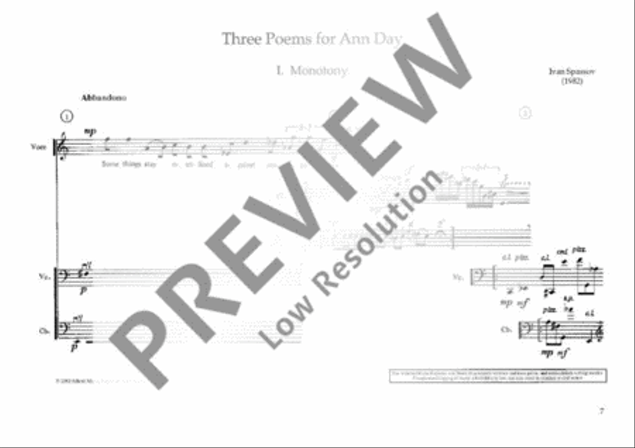 Three Poems for Ann Day Flute scores gallery preview page 8