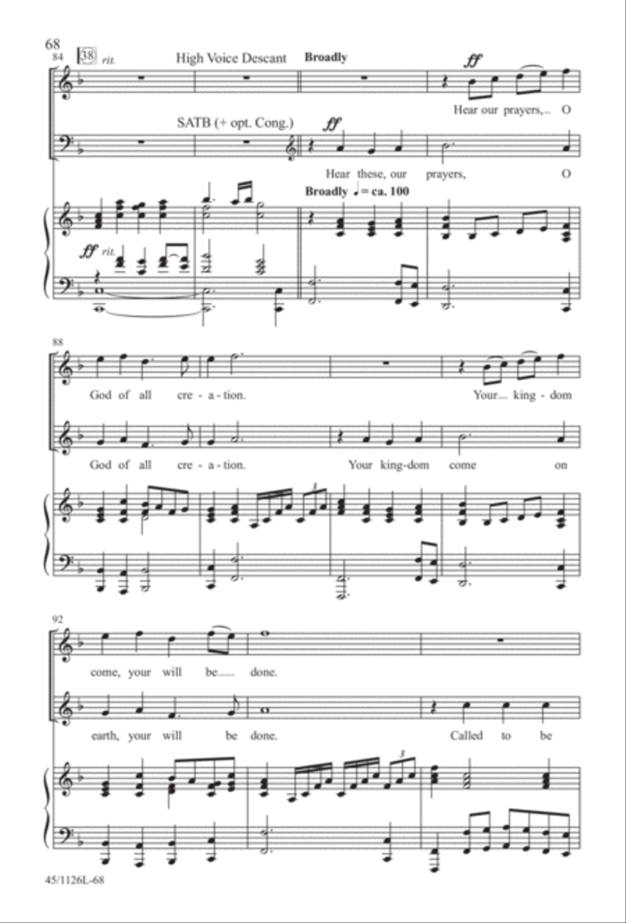 Prayers for the Nations 4-Part scores gallery preview page 69