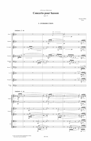 Concerto pour basson op. 31 (score)