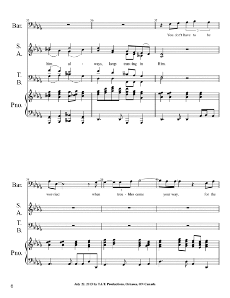 Keep Your Faith in Him Keep Your Faith in Him 4-Part scores gallery preview page 6