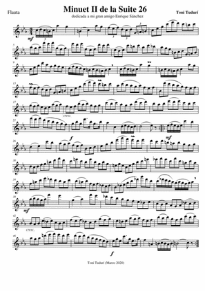 Menuet II (Movement of suite 26 for solo flute)