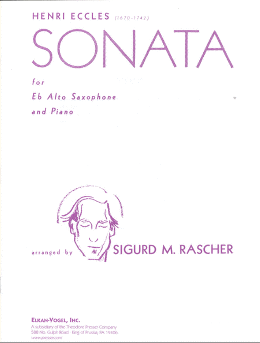 Sonata by Henry Eccles Chamber Music - Sheet Music