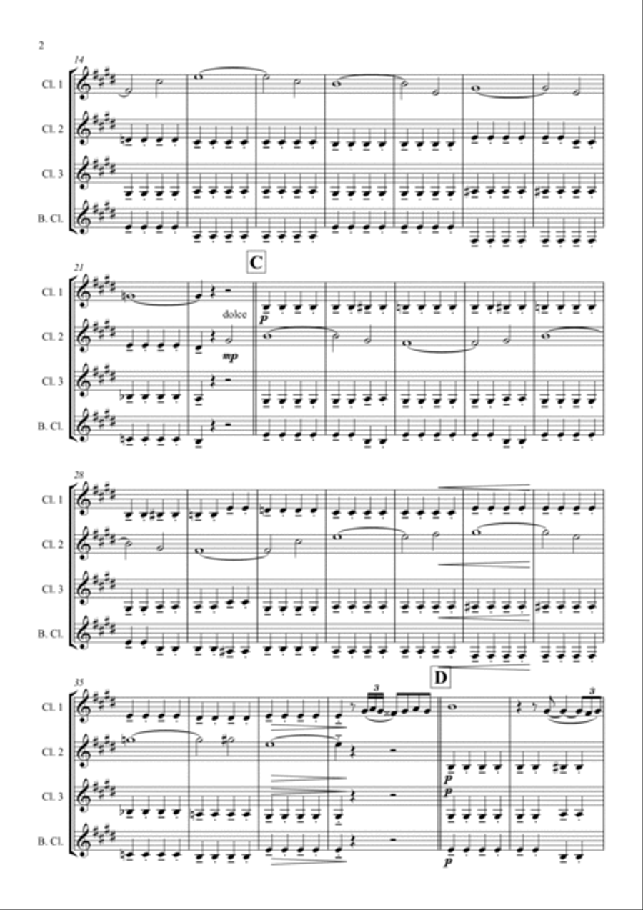 Manoir De Mes Reves (django's Castle) Clarinet Quartet scores gallery preview page 2