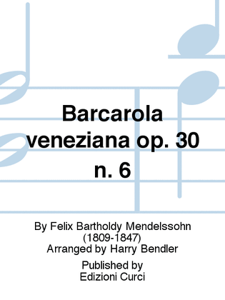 Barcarola veneziana op. 30 n. 6