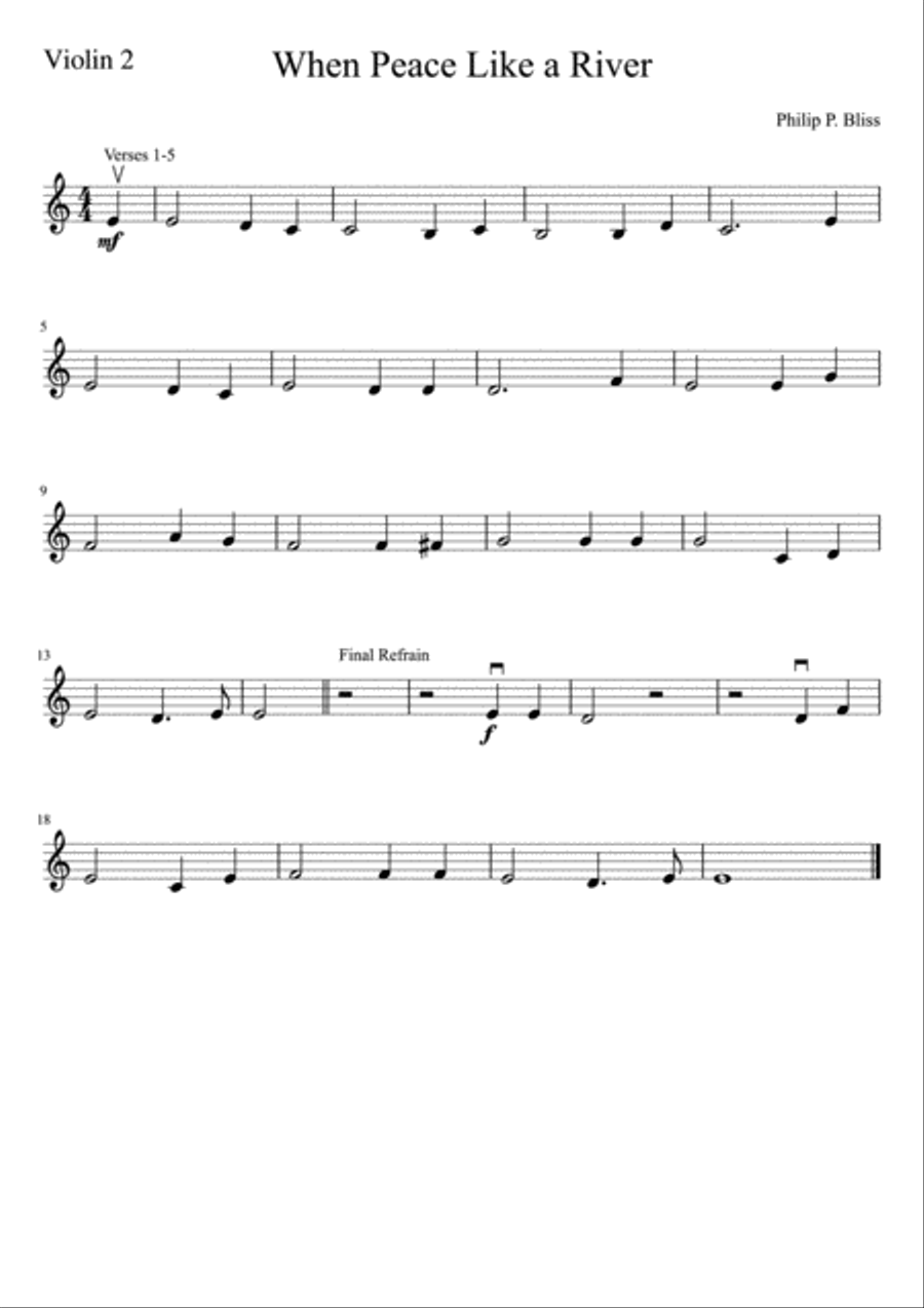 When Peace Like a River String Orchestra scores gallery preview page 4