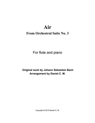 Book cover for Air for flute and piano (simplified)