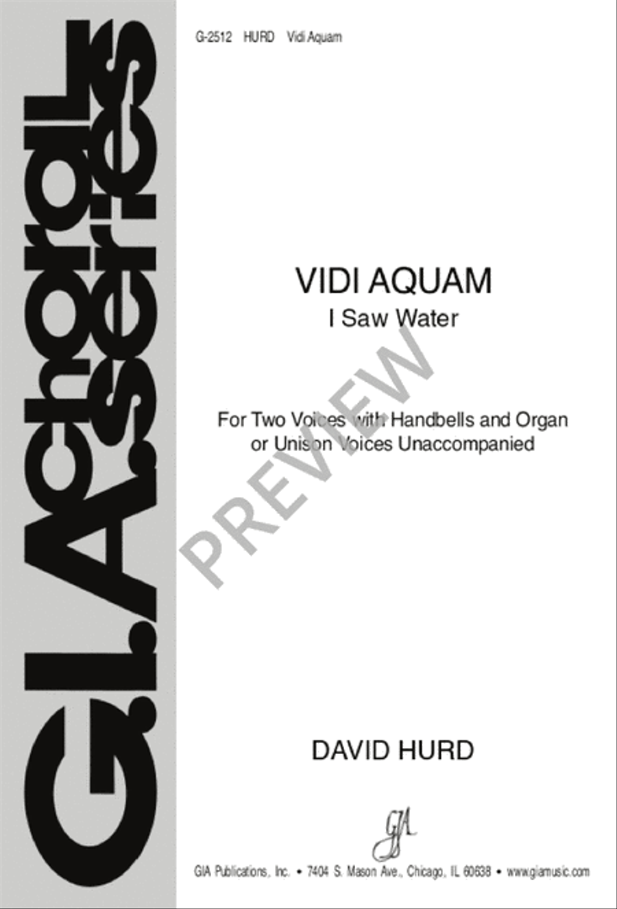 Vidi aquam Unison Choir scores gallery preview page 2