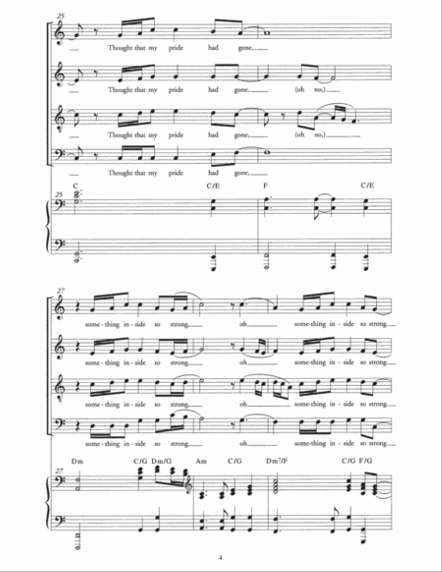 (Something Inside) So Strong (Arr. Berty Rice) Choir scores gallery preview page 4
