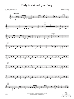 Early American Hymn Song: (wp) Baritone T.C.