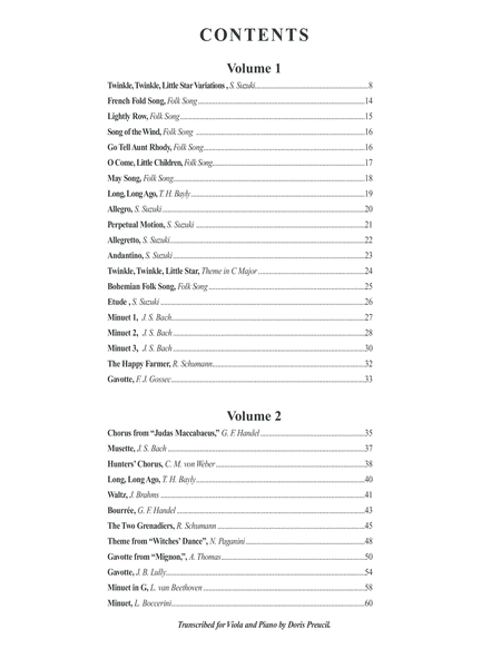Suzuki Viola School, Volume A String Methods - Sheet Music