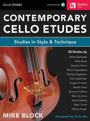 Book cover for Contemporary Cello Etudes