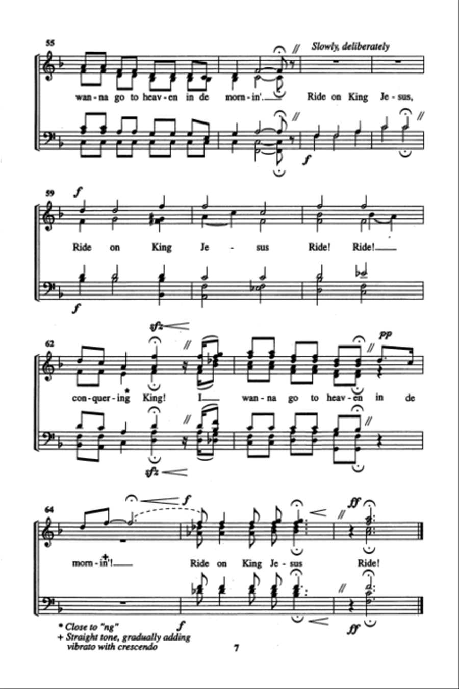 Ride On King Jesus 4-Part scores gallery preview page 6